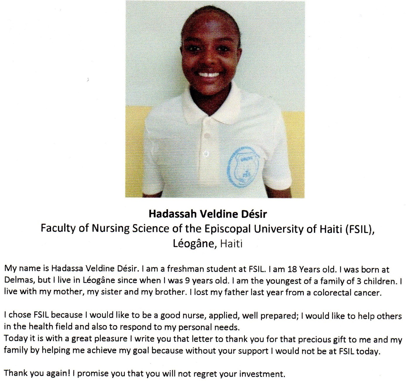 Haitian Nursing Student